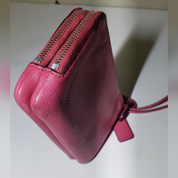 Coach Poppy Pink Zippered Wristlet - Picture 13 of 13
